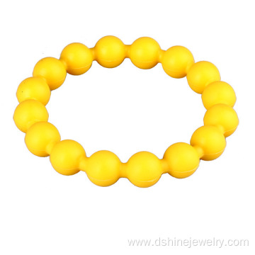 Custom Made Funny Small Silicone Beads Wristband Jewelry